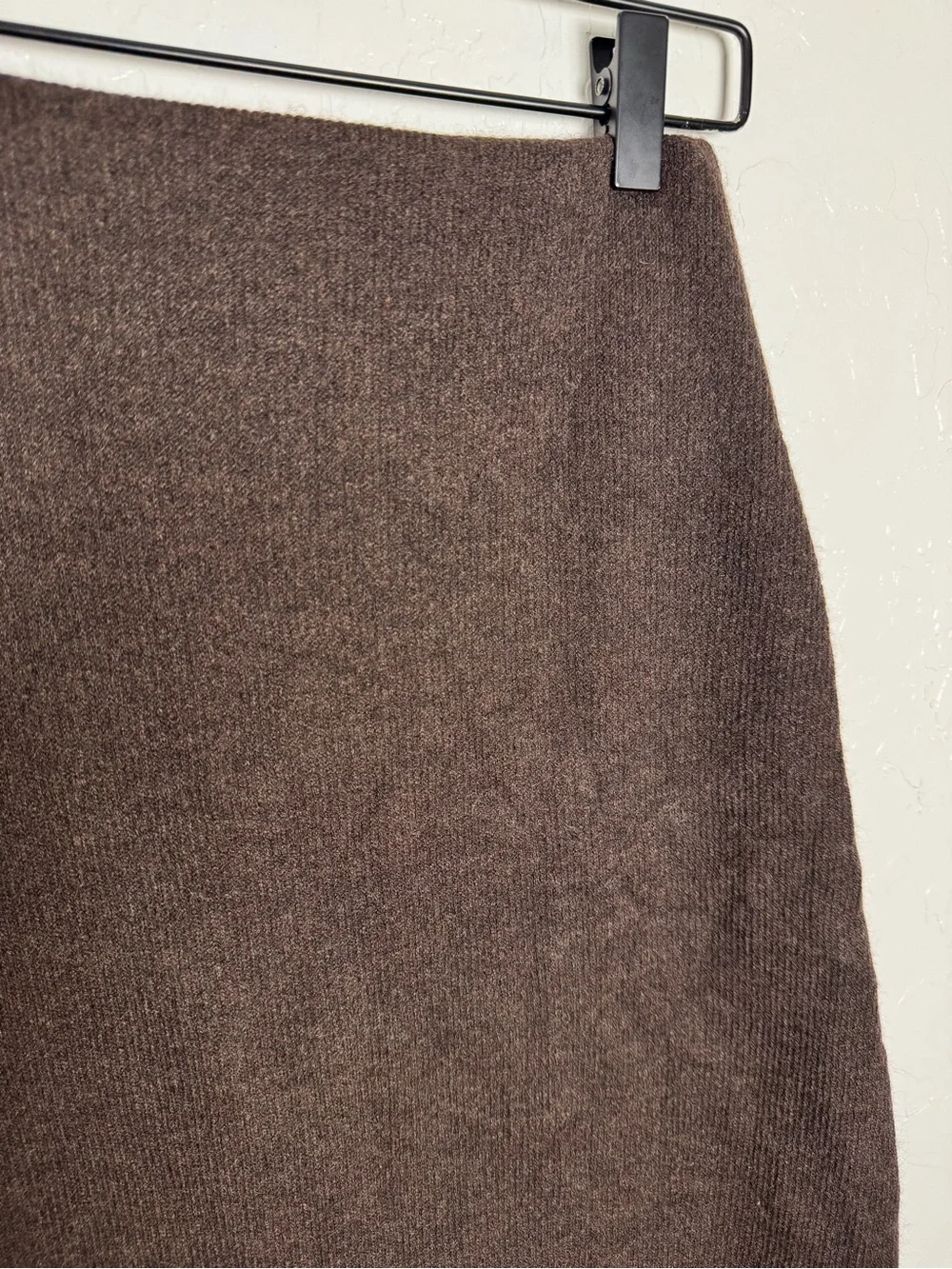 OGL Chocolate Brown Wool Blend Midi Skirt